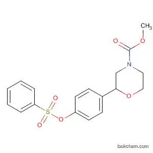 Molecular Structure of 920799-98-0 (4-Morpholinecarboxylic acid, 2-[4-[(phenylsulfonyl)oxy]phenyl]-, methyl
ester, (2S)-)