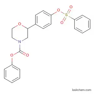 Molecular Structure of 920800-01-7 (4-Morpholinecarboxylic acid, 2-[4-[(phenylsulfonyl)oxy]phenyl]-, phenyl
ester, (2S)-)