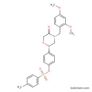 Molecular Structure of 920800-05-1 (3-Morpholinone,
4-[(2,4-dimethoxyphenyl)methyl]-6-[4-[[(4-methylphenyl)sulfonyl]oxy]phen
yl]-, (6S)-)
