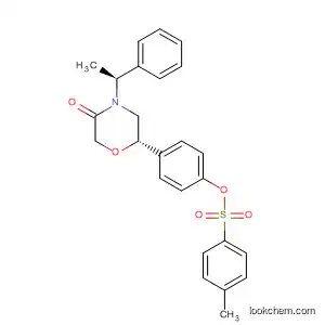 Molecular Structure of 920800-07-3 (3-Morpholinone,
6-[4-[[(4-methylphenyl)sulfonyl]oxy]phenyl]-4-[(1S)-1-phenylethyl]-, (6S)-)