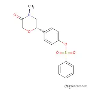 Molecular Structure of 920800-09-5 (3-Morpholinone, 4-methyl-6-[4-[[(4-methylphenyl)sulfonyl]oxy]phenyl]-,
(6S)-)