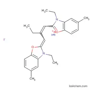 Molecular Structure of 99876-84-3 (Benzoxazolium,
3-ethyl-2-[2-[(3-ethyl-5-methyl-2(3H)-benzoxazolylidene)methyl]-1-buten
yl]-5-methyl-, iodide)