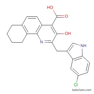 Molecular Structure of 924633-71-6 (Benzo[h]quinoline-4-carboxylic acid,
2-[(5-chloro-1H-indol-3-yl)methyl]-7,8,9,10-tetrahydro-3-hydroxy-)