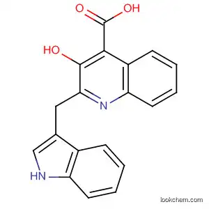 Molecular Structure of 924634-55-9 (4-Quinolinecarboxylic acid, 3-hydroxy-2-(1H-indol-3-ylmethyl)-)