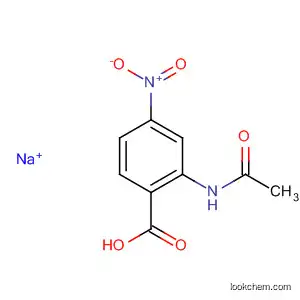 Molecular Structure of 2870-58-8 (Benzoic acid, 2-(acetylamino)-4-nitro-, monosodium salt)