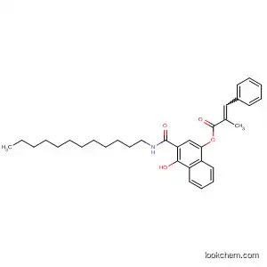 Molecular Structure of 67646-49-5 (2-Propenoic acid, 2-methyl-3-phenyl-,
3-[(dodecylamino)carbonyl]-4-hydroxy-1-naphthalenyl ester)