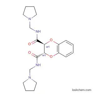 Molecular Structure of 67822-60-0 (1,4-Benzodioxin-2,3-dicarboxamide,
2,3-dihydro-N,N'-bis(1-pyrrolidinylmethyl)-, trans-)