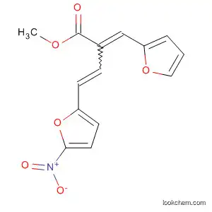 Molecular Structure of 73596-09-5 (3-Butenoic acid, 2-(2-furanylmethylene)-4-(5-nitro-2-furanyl)-, methyl
ester, (E,E)-)