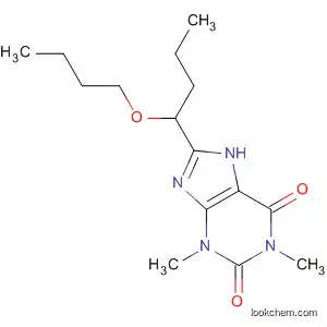 Molecular Structure of 97388-21-1 (1H-Purine-2,6-dione, 8-(1-butoxybutyl)-3,7-dihydro-1,3-dimethyl-)