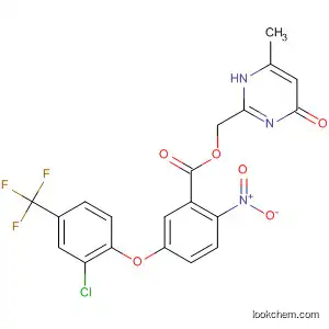 Molecular Structure of 97960-96-8 (Benzoic acid, 5-[2-chloro-4-(trifluoromethyl)phenoxy]-2-nitro-,
(1,4-dihydro-6-methyl-4-oxo-2-pyrimidinyl)methyl ester)