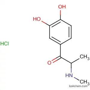 Molecular Structure of 97967-35-6 (1-Propanone, 1-(3,4-dihydroxyphenyl)-2-(methylamino)-, hydrochloride)