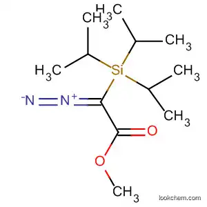 Molecular Structure of 100585-28-2 (Acetic acid, diazo[tris(1-methylethyl)silyl]-, methyl ester)