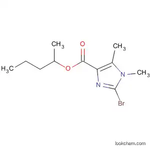 Molecular Structure of 103968-56-5 (1H-Imidazole-4-carboxylic acid, 2-bromo-1,5-dimethyl-, 1-methylbutyl
ester)