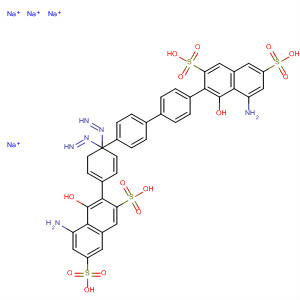 Molecular Structure of 107386-55-0 (2,7-Naphthalenedisulfonic acid,
3,3'-[[1,1':4',1''-terphenyl]-4,4''-diylbis(azo)]bis[5-amino-4-hydroxy-,
tetrasodium salt)