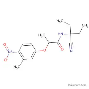 Molecular Structure of 115853-54-8 (Propanamide, N-(1-cyano-1-ethylpropyl)-2-(3-methyl-4-nitrophenoxy)-)