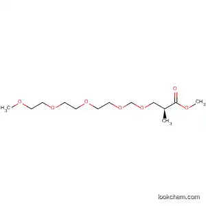Molecular Structure of 116021-12-6 (2,5,8,11,13-Pentaoxahexadecan-16-oic acid, 15-methyl-, methyl ester,
(S)-)