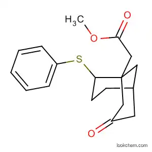 Molecular Structure of 116059-63-3 (Bicyclo[3.3.1]nonane-1-acetic acid, 7-oxo-2-(phenylthio)-, methyl ester,
endo-)