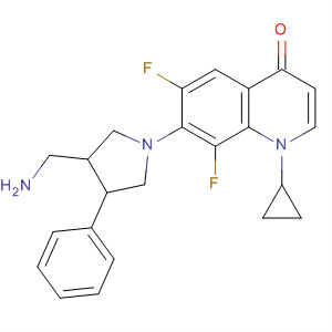 4(1H)-Quinolinone, 7-[3-(aminomethyl)-4-phenyl-1-pyrrolidinyl]-1-cyclopropyl-6,8-difluoro-