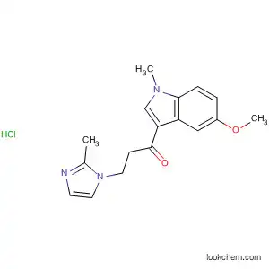Molecular Structure of 116177-04-9 (1-Propanone,
1-(5-methoxy-1-methyl-1H-indol-3-yl)-3-(2-methyl-1H-imidazol-1-yl)-,
monohydrochloride)