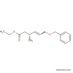 Molecular Structure of 116184-13-5 (4-Hexenoic acid, 3-methyl-6-(phenylmethoxy)-, ethyl ester, (R)-)