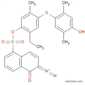 Molecular Structure of 116209-07-5 (1-Naphthalenesulfonic acid, 6-diazo-5,6-dihydro-5-oxo-,
2-ethyl-4-[(4-hydroxy-2,5-dimethylphenyl)thio]-5-methylphenyl ester)