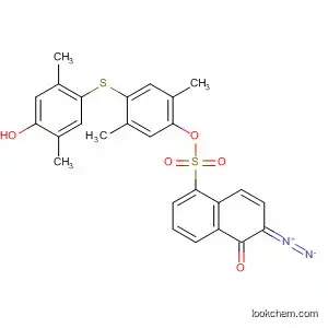 Molecular Structure of 116209-08-6 (1-Naphthalenesulfonic acid, 6-diazo-5,6-dihydro-5-oxo-,
4-[(4-hydroxy-2,5-dimethylphenyl)thio]-2,5-dimethylphenyl ester)