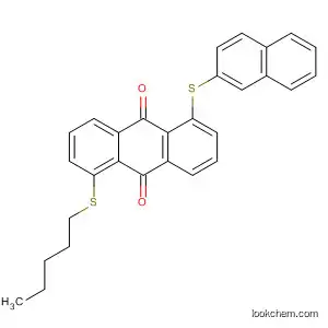 Molecular Structure of 116239-45-3 (9,10-Anthracenedione, 1-(2-naphthalenylthio)-5-(pentylthio)-)