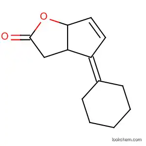 Molecular Structure of 116239-70-4 (2H-Cyclopenta[b]furan-2-one, 4-cyclohexylidene-3,3a,4,6a-tetrahydro-)