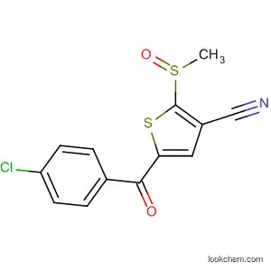 Molecular Structure of 116255-55-1 (3-Thiophenecarbonitrile, 5-(4-chlorobenzoyl)-2-(methylsulfinyl)-)