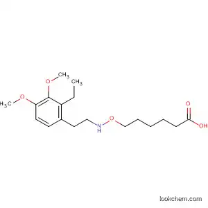Molecular Structure of 116272-65-2 (Hexanoic acid, 6-[[[2-(2-ethyl-3,4-dimethoxyphenyl)ethyl]amino]oxy]-)
