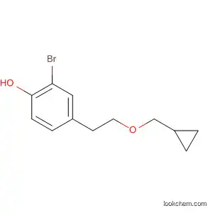 Molecular Structure of 116311-21-8 (Phenol, 2-bromo-4-[2-(cyclopropylmethoxy)ethyl]-)