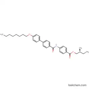 Molecular Structure of 116311-60-5 (Benzoic acid, 4-[[[4'-(octyloxy)[1,1'-biphenyl]-4-yl]carbonyl]amino]-,
2-methylbutyl ester, (S)-)