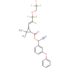 Cyclopropanecarboxylic acid, 2,2-dimethyl-3-[2,3,3-trifluoro-3-(2,2,2-trifluoroethoxy)-1-propenyl]-, cyano(3-phenoxyphenyl)methyl ester