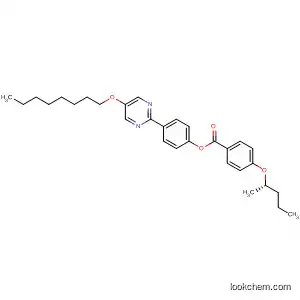 Molecular Structure of 116399-53-2 (Benzoic acid, 4-(1-methylbutoxy)-, 4-[5-(octyloxy)-2-pyrimidinyl]phenyl
ester, (S)-)