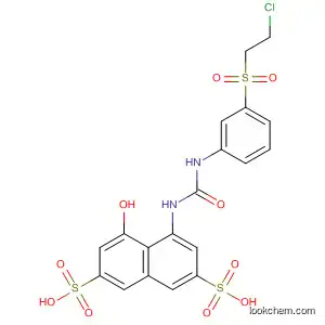 Molecular Structure of 116413-70-8 (2,7-Naphthalenedisulfonic acid,
4-[[[[3-[(2-chloroethyl)sulfonyl]phenyl]amino]carbonyl]amino]-5-hydroxy-)
