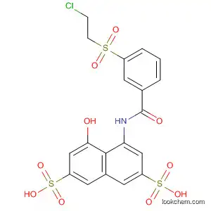 Molecular Structure of 116414-05-2 (2,7-Naphthalenedisulfonic acid,
4-[[3-[(2-chloroethyl)sulfonyl]benzoyl]amino]-5-hydroxy-)
