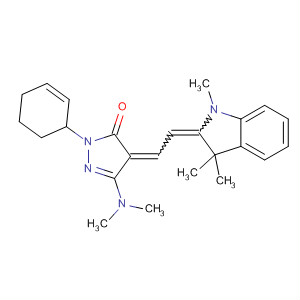 Molecular Structure of 116423-32-6 (3H-Pyrazol-3-one,
4-[(1,3-dihydro-1,3,3-trimethyl-2H-indol-2-ylidene)ethylidene]-5-(dimeth
ylamino)-2,4-dihydro-2-phenyl-)