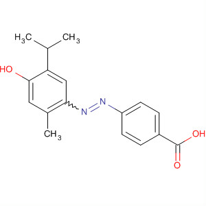 Molecular Structure of 116423-64-4 (Benzoic acid, 4-[[4-hydroxy-2-methyl-5-(1-methylethyl)phenyl]azo]-)