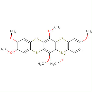 Molecular Structure of 116424-04-5 ([1,4]Benzodithiino[2,3-b]thianthrene, 2,3,6,7,10,13-hexamethoxy-)