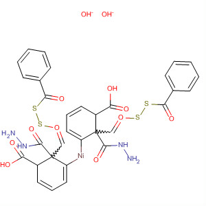 Molecular Structure of 116426-57-4 (Nickel, bis[benzoic acid 2-[(benzoylthio)thioxomethyl]hydrazidato]-)