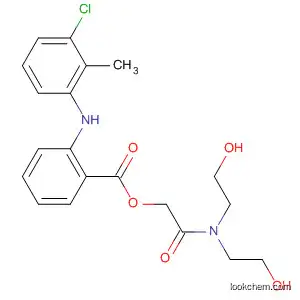 Molecular Structure of 116482-66-7 (Benzoic acid, 2-[(3-chloro-2-methylphenyl)amino]-,
2-[bis(2-hydroxyethyl)amino]-2-oxoethyl ester)