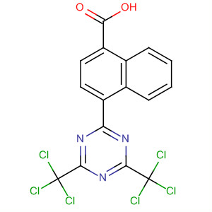 Molecular Structure of 116513-98-5 (1-Naphthalenecarboxylic acid,
4-[4,6-bis(trichloromethyl)-1,3,5-triazin-2-yl]-)