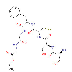 Molecular Structure of 116514-11-5 (Glycine, N-[N-[N-[N-(N-L-seryl-L-seryl)-L-cysteinyl]-L-phenylalanyl]glycyl]-,
ethyl ester)
