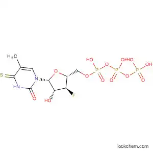 Molecular Structure of 124903-25-9 (Thymidine 5'-(tetrahydrogen triphosphate), 3'-deoxy-3'-fluoro-4-thio-)