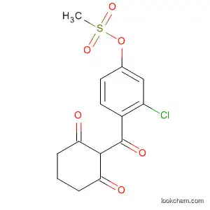 Molecular Structure of 126070-61-9 (1,3-Cyclohexanedione, 2-[2-chloro-4-[(methylsulfonyl)oxy]benzoyl]-)