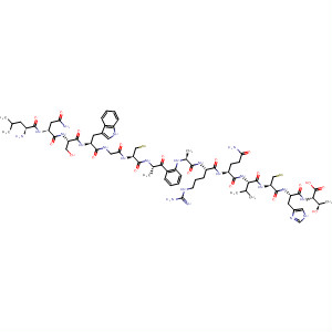 Molecular Structure of 132769-49-4 (L-Threonine,
L-leucyl-L-asparaginyl-L-seryl-L-tryptophylglycyl-L-cysteinyl-L-alanyl-L-phen
ylalanyl-L-arginyl-L-glutaminyl-L-valyl-L-cysteinyl-L-histidyl-)