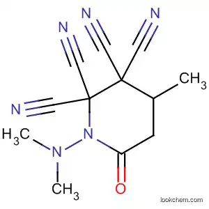Molecular Structure of 132797-08-1 (2,2,3,3-Piperidinetetracarbonitrile, 1-(dimethylamino)-4-methyl-6-oxo-)