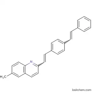 Molecular Structure of 132808-89-0 (Quinoline, 6-methyl-2-[2-[4-(2-phenylethenyl)phenyl]ethenyl]-)