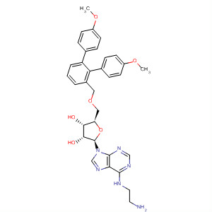 Molecular Structure of 138906-62-4 (Adenosine, N-(2-aminoethyl)-5'-O-[bis(4-methoxyphenyl)phenylmethyl]-)
