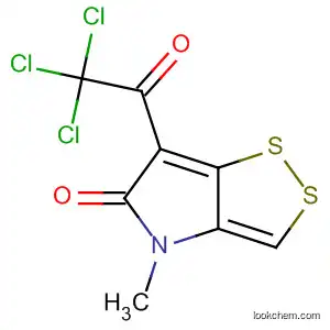 Molecular Structure of 139102-06-0 (1,2-Dithiolo[4,3-b]pyrrol-5(4H)-one, 4-methyl-6-(trichloroacetyl)-)